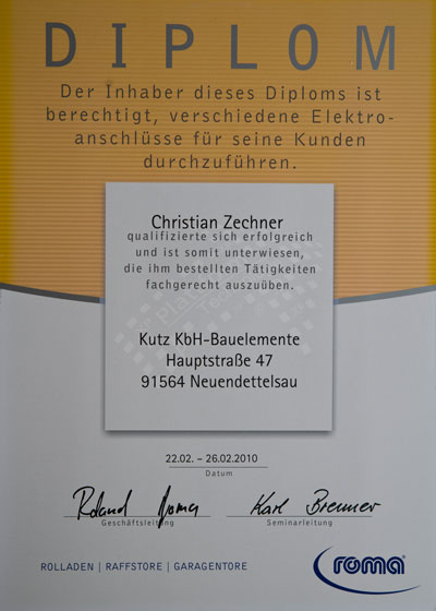 kutz-bauelemente-zertifikat-elektrotechnik